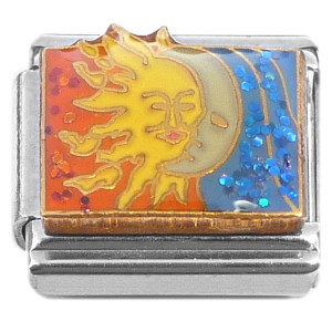 Sun Moon Sky Italian Charm