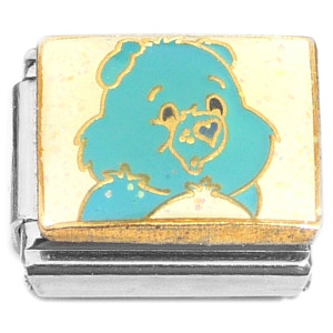 Blue Cartoon Bear Italian Charms