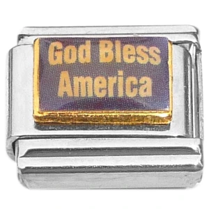 God Bless America Italian Charms