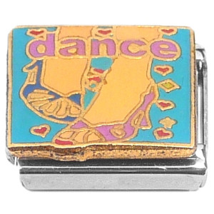 Dance Hearts Blue Italian Charms