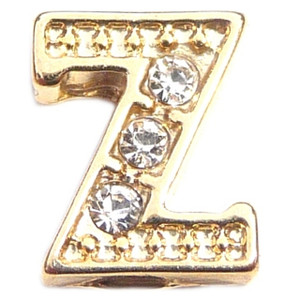 Fancy Goldtone Letter Z Floating Locket Charm Fancy Goldtone Letter Z Floating Locket Charm