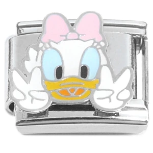 Baby Girl Duck Cartoon Italian Charm
