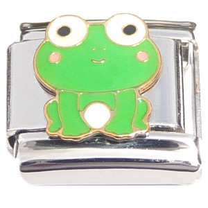 Cute Frog Sitting Italian Charm