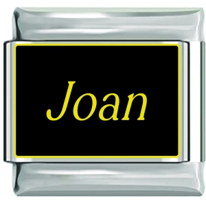 Joan Name Black Italian Charm