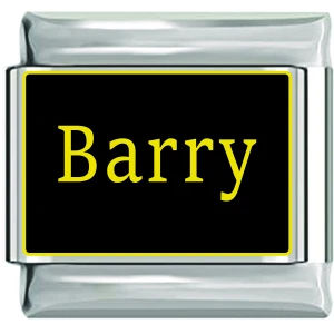 Barry Name Black Italian Charm
