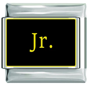 Jr Name Black Italian Charm