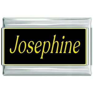 Josephine Name Black Superlink Italian Charm