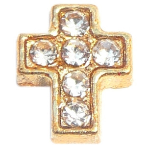 Goldtone Cross Floating Locket Charm Goldtone Cross Floating Locket Charm