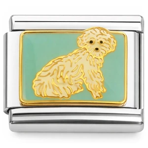 Maltese or Bichon Frise Puppy Dog Italian Charm