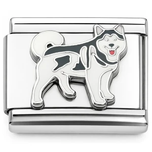 Husky Puppy Dog Italian Charm