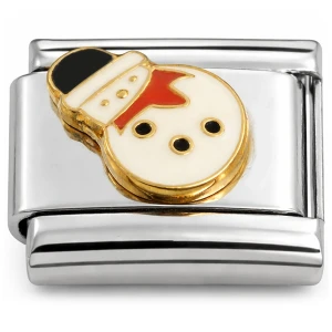 Snowman Hat Scarf Italian Charm
