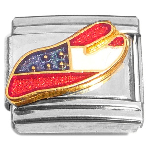 Red White Blue Flag Hawaii State Outline Italian Charm