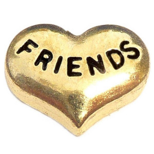 Friends Goldtone Heart Floating Locket Charm Friends Goldtone Heart Floating Locket Charm