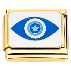 Star Evil Eye Protection Gold Base Italian Charm
