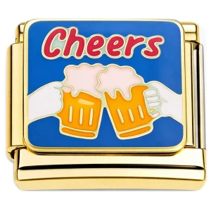 Cheers Mugs Gold Base Italian Charm