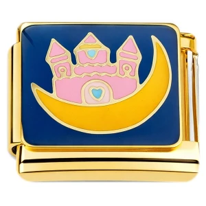 Castle Moon Gold Base Italian Charm