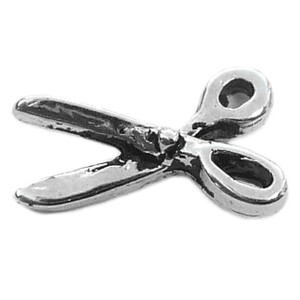 Scissors Floating Locket Charm