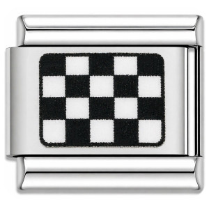 Checker Racing Flag Value Italian Charm