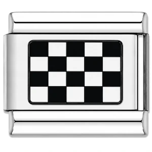 Checker Racing Flag Value Italian Charm