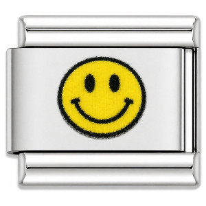 Yellow Smile Face Value Italian Charm