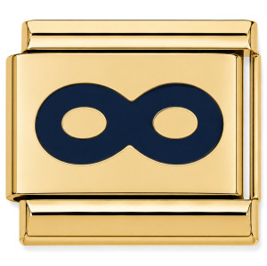 Infinity Sign Goldtone Base Italian Charm