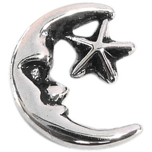 Moon And Star Floating Locket Charm Moon And Star Floating Locket Charm
