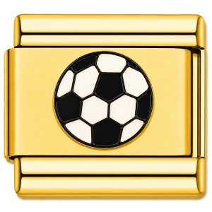 Soccer Ball Sports Gold Value Italian Charm