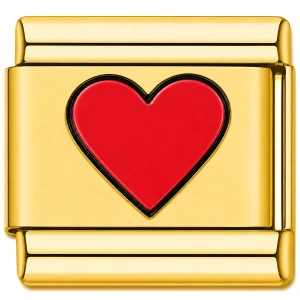 Red Heart Love Gold Value Italian Charm