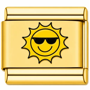 Sunshine Smile Sunglasses Gold Value Italian Charm