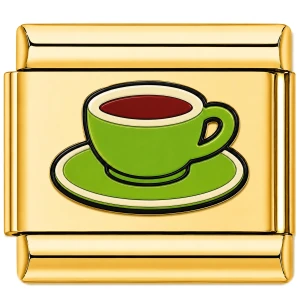 Hot Coffee Drink Cup Gold Value Italian Charm