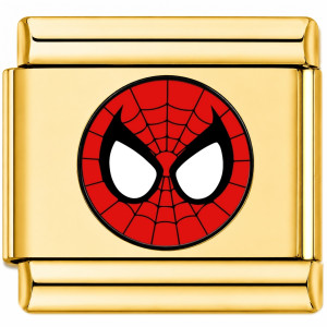 Spidey Face Web Gold Value Italian Charm