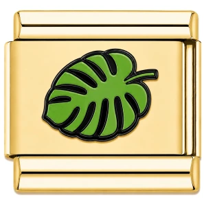 House Plant Monstera Leaf Gold Value Italian Charm