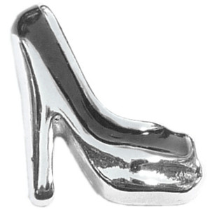 Black High Heel Shoe Floating Locket Charm Black High Heel Shoe Floating Locket Charm