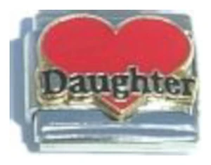 Daughter Heart Italian Charm