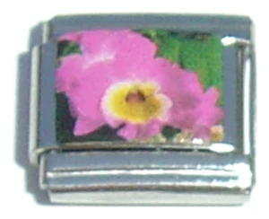 Pink Flower Picture Italian Charm