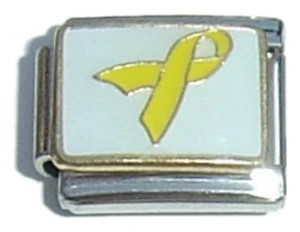 Yellow Ribbon Italian Charm