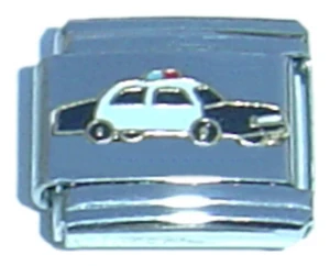 Police Car Italian Charm
