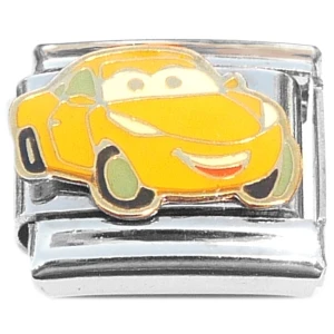 Yellow Car Italian Charm
