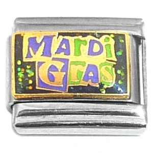 Mardi Gras Italian Charm