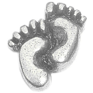 Feet Floating Locket Charm Feet Floating Locket Charm