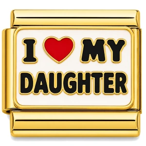 I Love My Daughter Gold Italian Charm