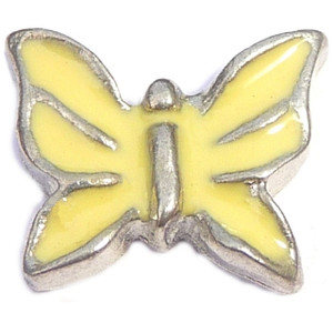 Yellow Butterfly Floating Locket Charm Yellow Butterfly Floating Locket Charm