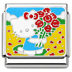 Hello Kitty Red Flowers Italian Charm