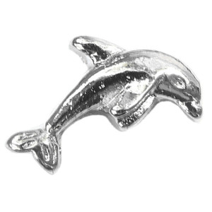 Silvertone Dolphin Floating Locket Charm Silvertone Dolphin Floating Locket Charm