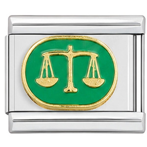 Green Libra Italian Charm