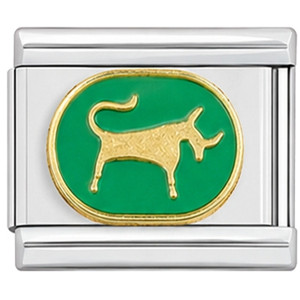 Green Taurus Italian Charm