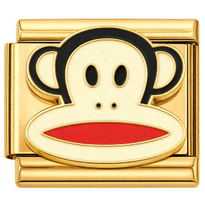 Monkey Face Gold Base Italian Charm
