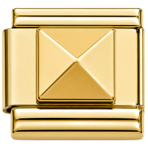 Pyramid Design Gold Italian Charm