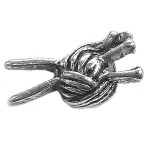 Yarn And Knitting Needles Floating Locket Charm