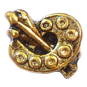 Vintage Goldtone Pallet Floating Locket Charm Vintage Goldtone Pallet Floating Locket Charm